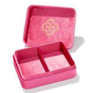 NWT Kendra Scott Mattie Large Case Velvet Jewelry Box - Hot Pink